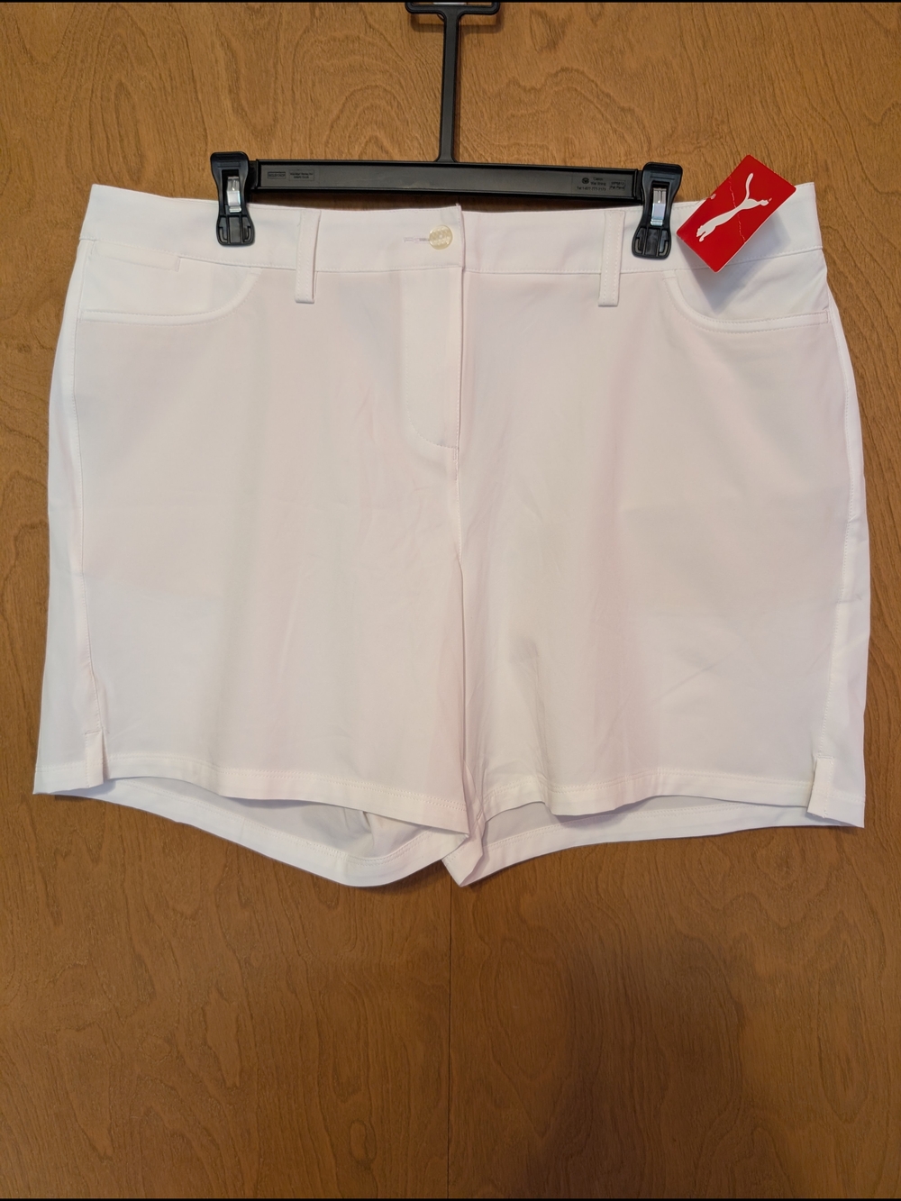 Puma Women's Bright White Performance Shorts Size 14
